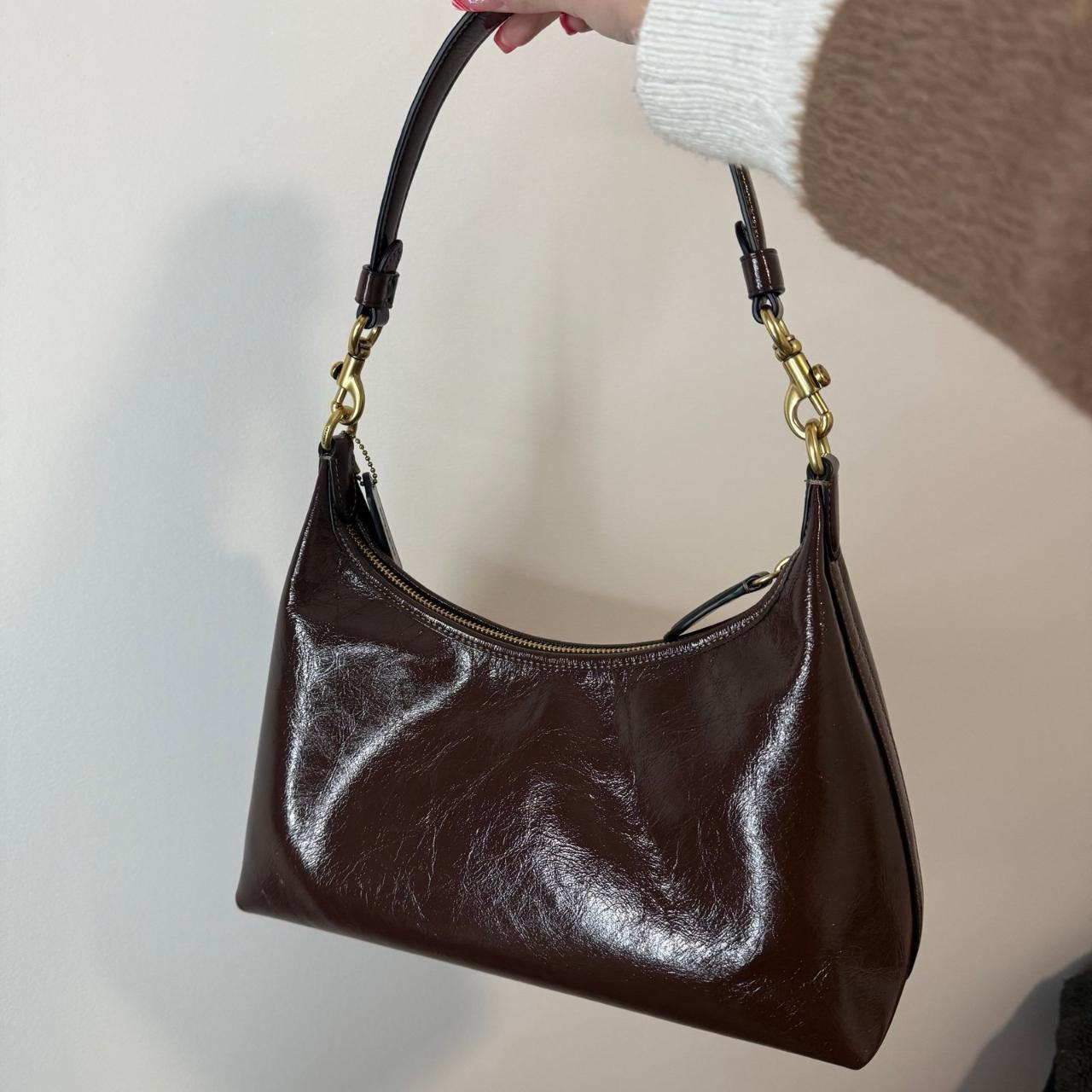 Coach Juliet Glazed Maple Leather Shoulder Bag