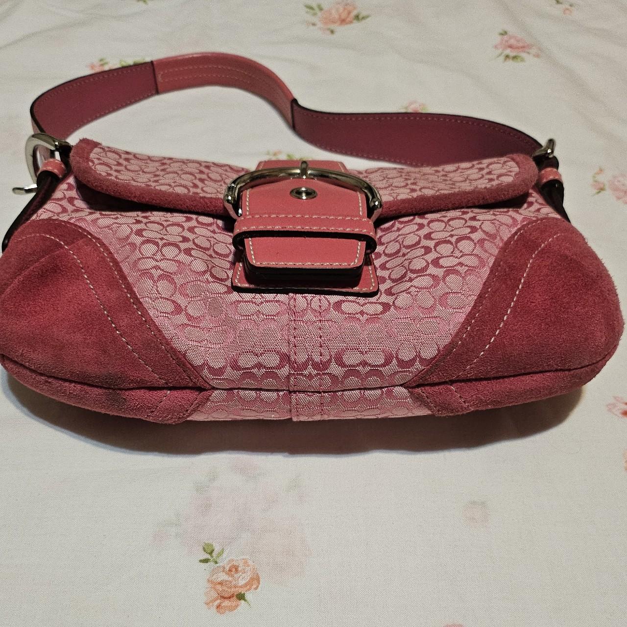 🩷 Vintage Coach Mini Soho Buckle Flap Pink Shoulder Purse 🩷