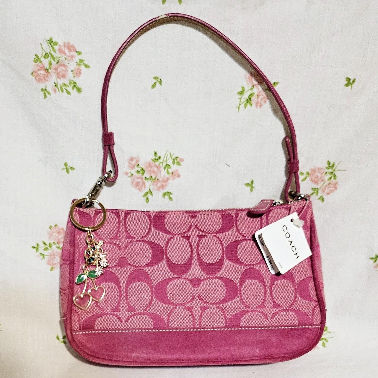 🩷 Vintage Coach Pink Suede Demi Shoulder Bag NWT 🩷