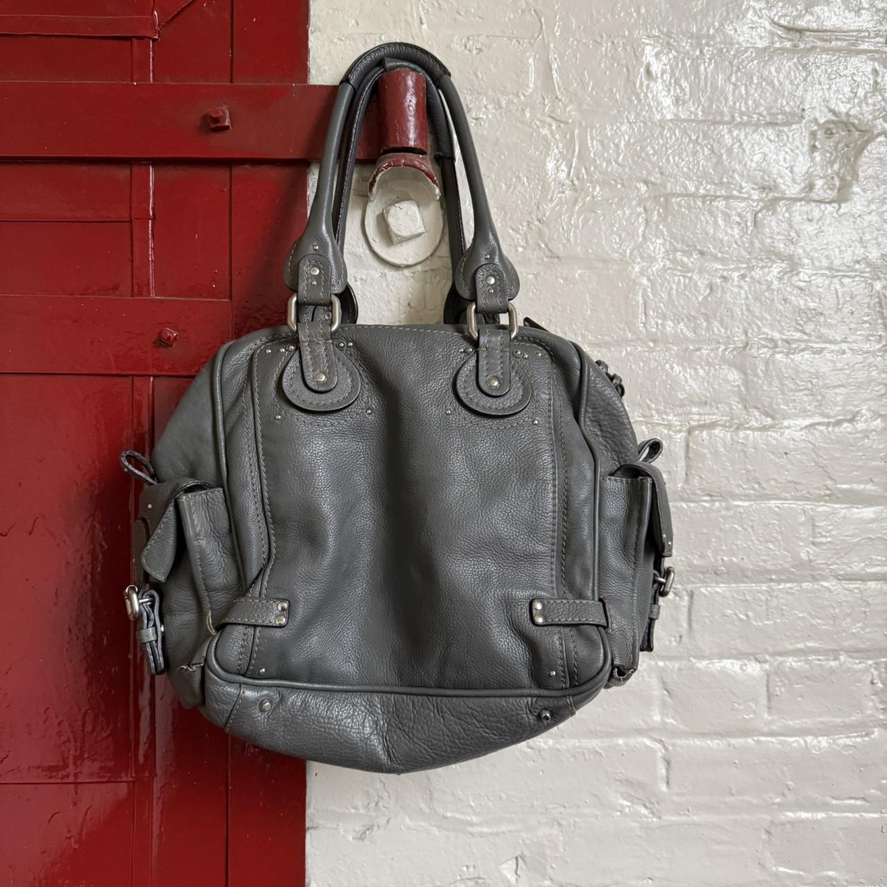 Rate Chloe paddington variation with zippers around in beautiful grey color and silver hardware