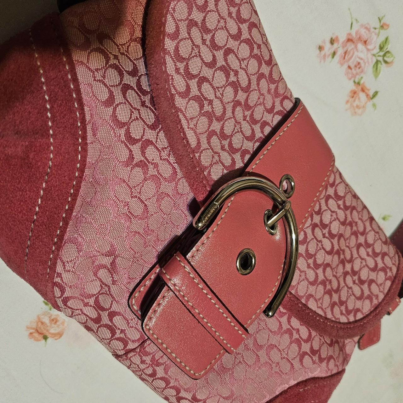 🩷 Vintage Coach Mini Soho Buckle Flap Pink Shoulder Purse 🩷