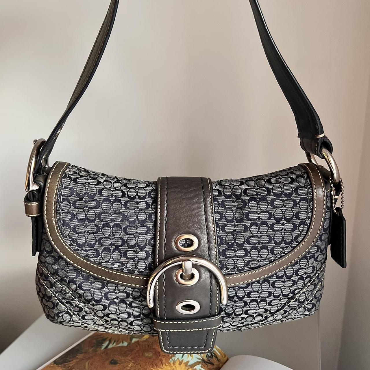 Coach Signature Soho Buckle Shoulder Bag - Denim Navy/Silver