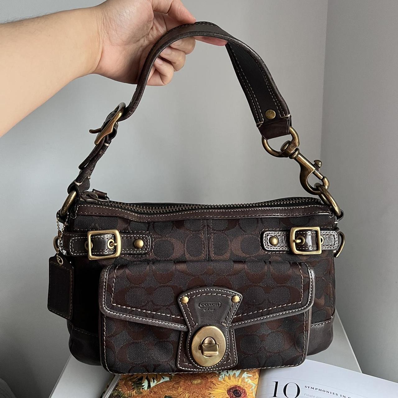 Coach Signature Legacy 65th Anniversary Shoulder Bag - Dark Brown/Black/Gold