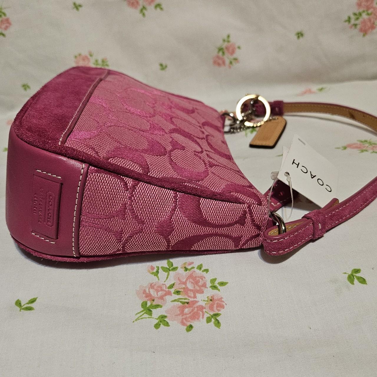 🩷 Vintage Coach Pink Suede Demi Shoulder Bag NWT 🩷